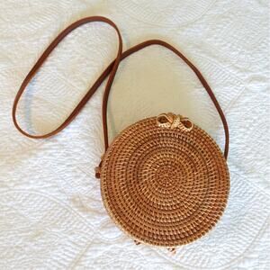 Canteen style handwoven purse / Bali / ate grass
